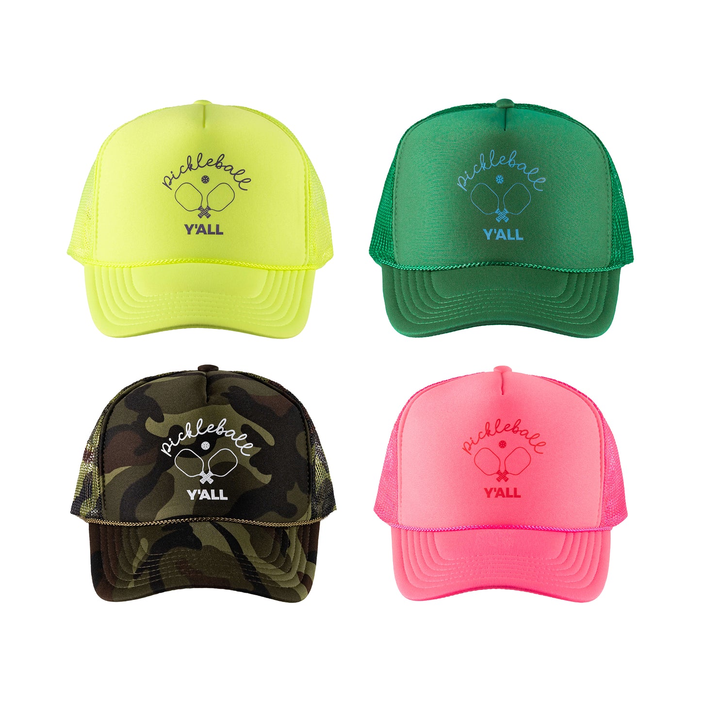 Adult Pickleball Y'ALL Trucker Hat